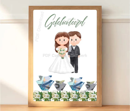 Geld cadeau voor huwelijk en bruiloft origineel verpakt 