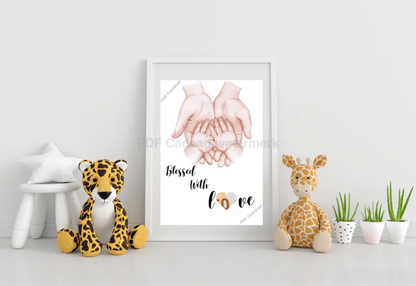 Gezegend met liefde - PDF cadeau voor babyshowers en geboorte - PDF Cadeau