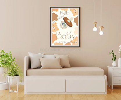 Hello baby -  PDF cadeau voor nieuwe ouders - PDF Cadeau