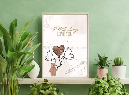 I Will always love you - PDF voor liefdevolle gelegenheden - PDF Cadeau