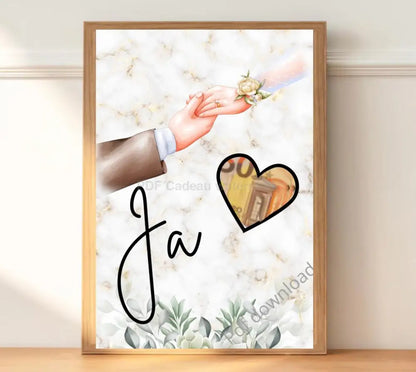 Zelf een bruiloft origineel geld cadeau maken