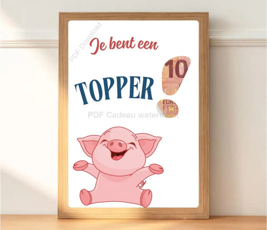 printbare geldcadeau poster