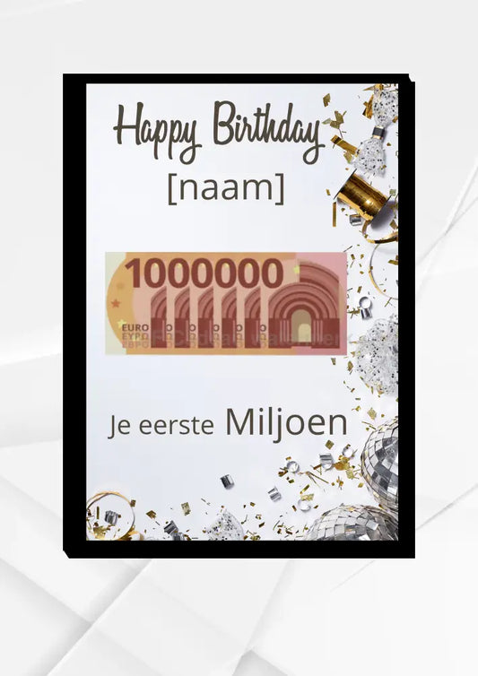 geld geven leuk verpakt - first million cadeau