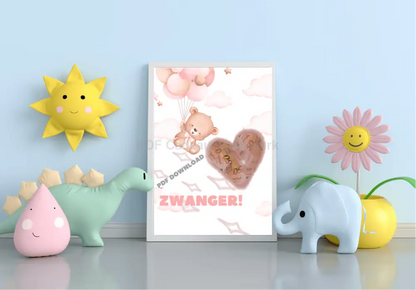 Uniek zwanger cadeau - PDF ontwerp voor aanstaande ouders - PDF Cadeau