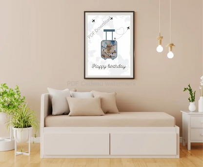 Happy birthday - PDF cadeau voor verjaardagen van reisliefhebbers - PDF Cadeau
