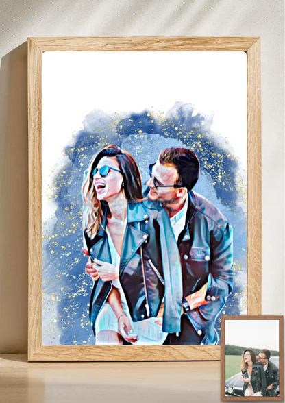 laat een aquarel portret maken