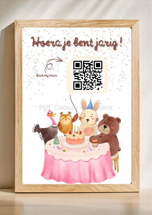 Verjaardag cadeau met qr-code