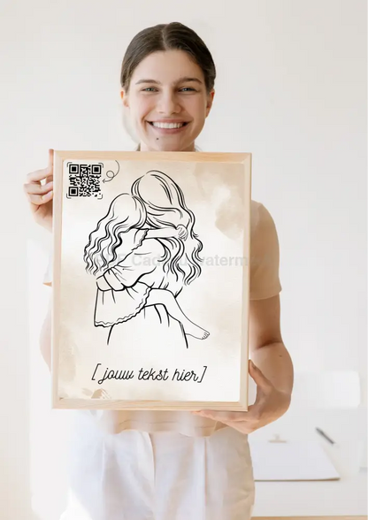 Uniek Moederdag cadeau met QR-code en tekst