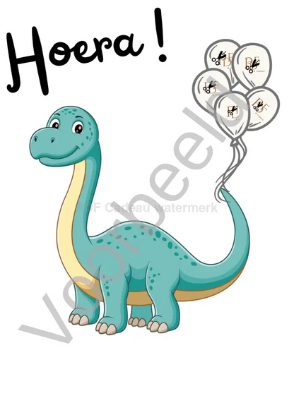 Voorbeeld print Hoera! - PDF cadeau - PDF Cadeau